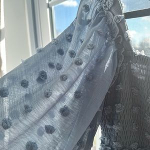 Listicle babydoll smocked dress